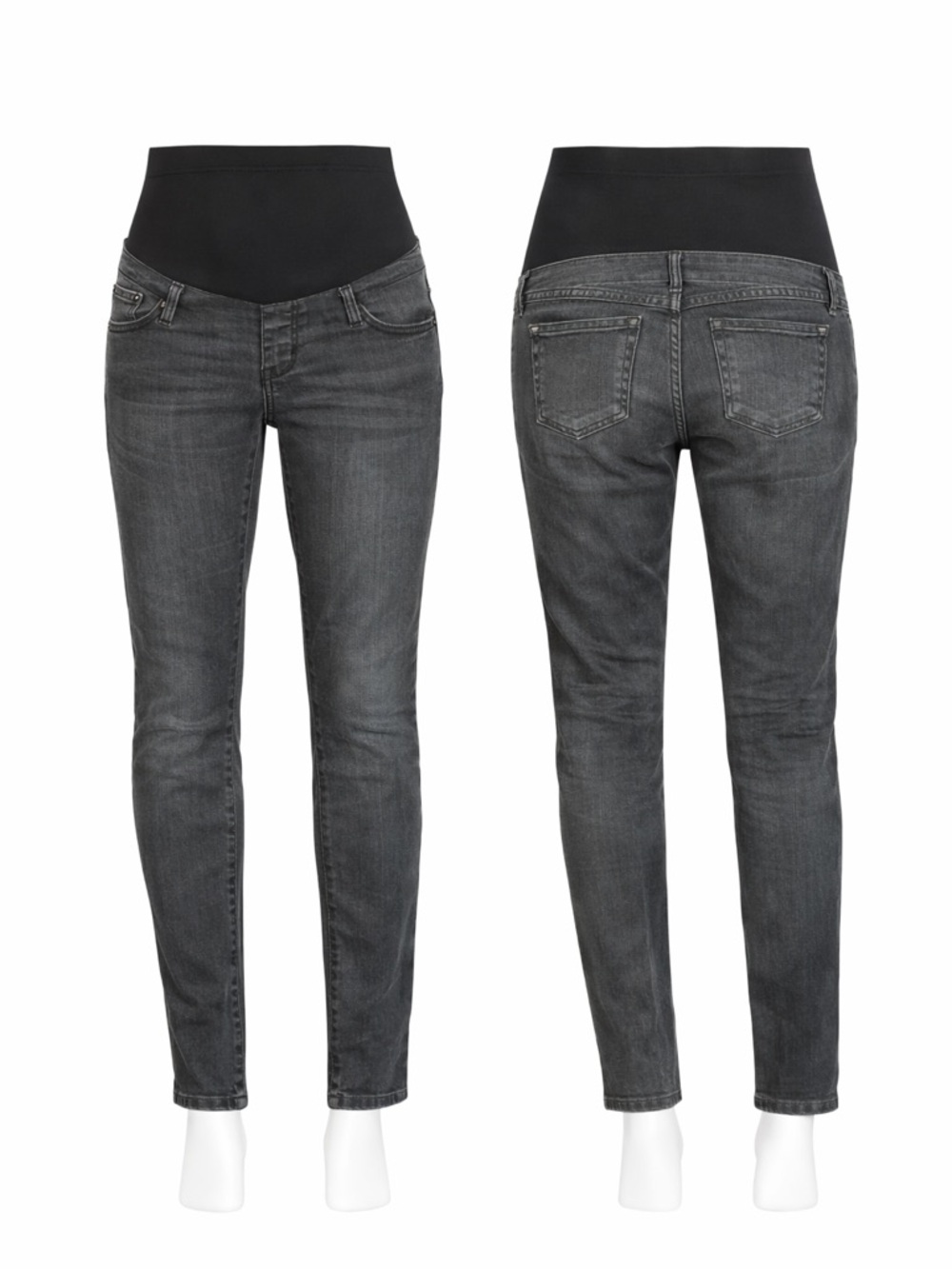 Old Navy Maternity Black Skinny Jeans Low Rise Knit Panel